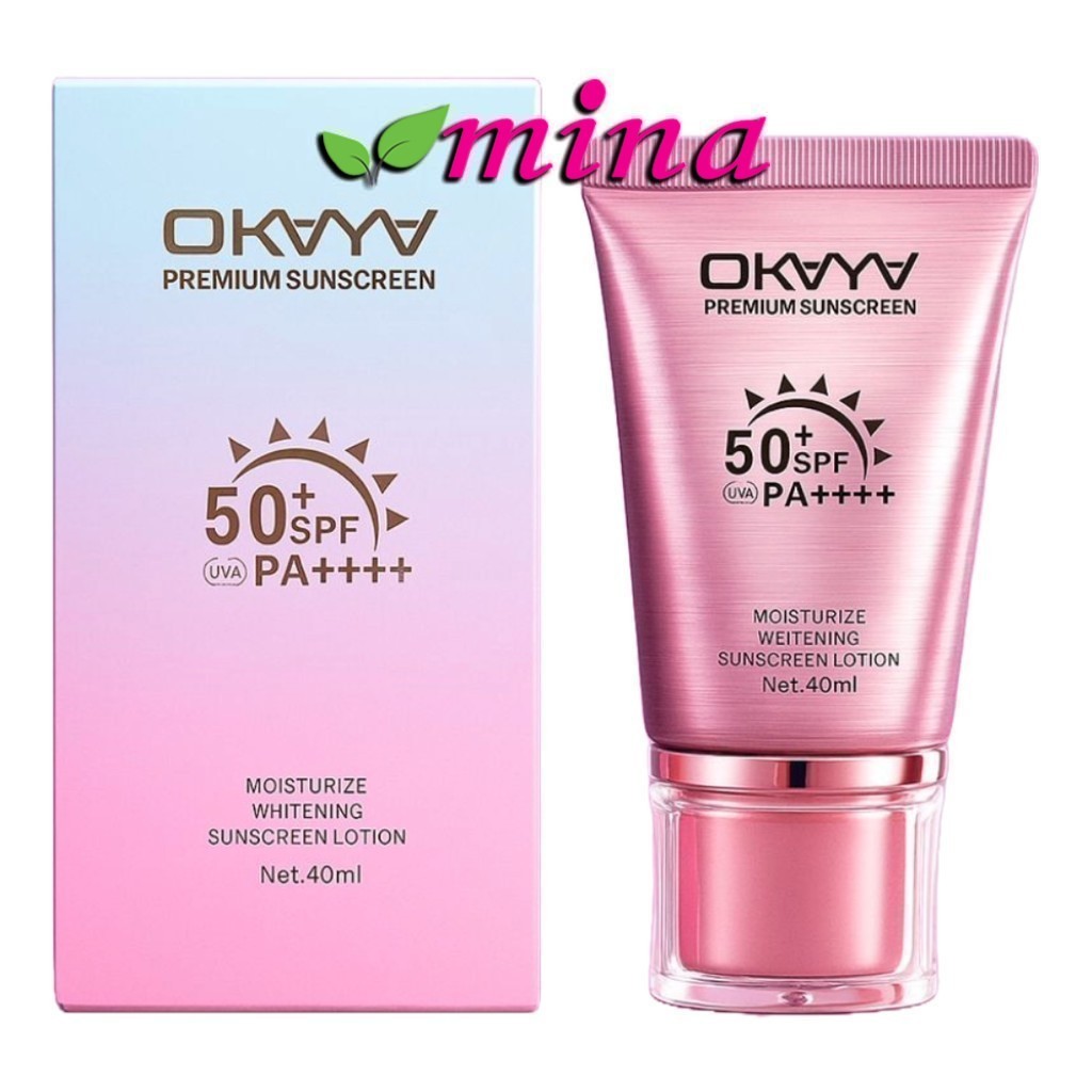 OKAYA Sunscreen Lotion 40ml Premium Sun Screen Sunblock 50 SPF Moisture ...