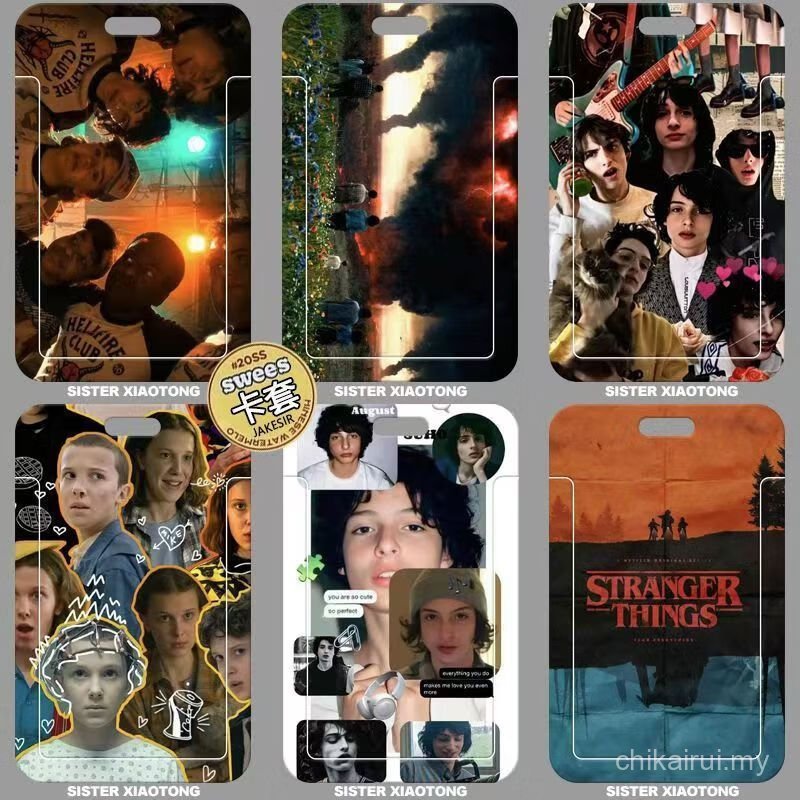 Stranger Things Graffiti Student Slip Cover Card Set Meal Card Bus Card ...