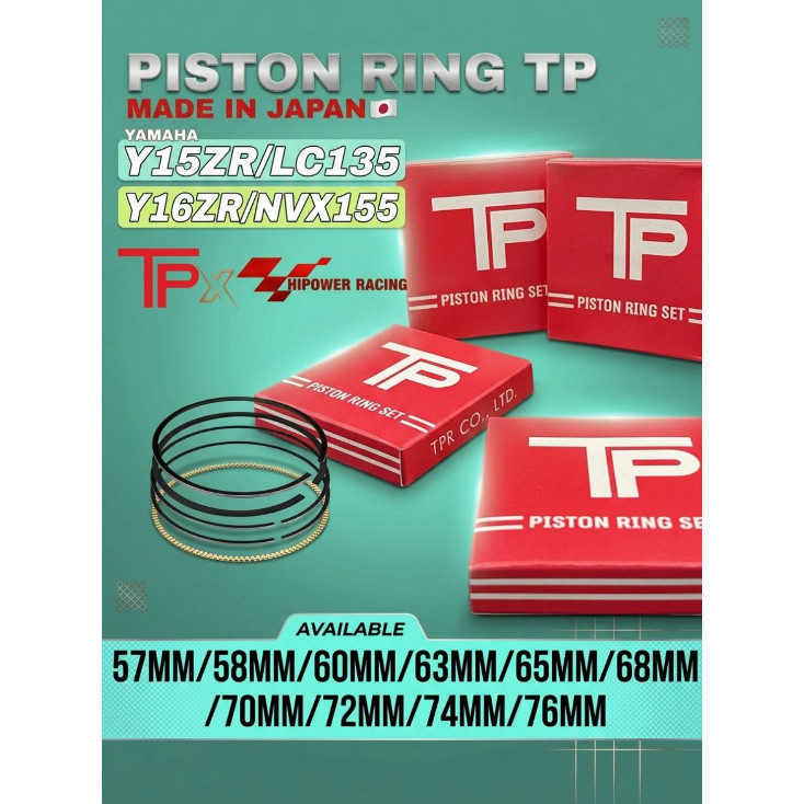 * MADE IN JAPAN * TP PISTON RING SET TP RACING [ 57/58/60/63/65/68/70 ...