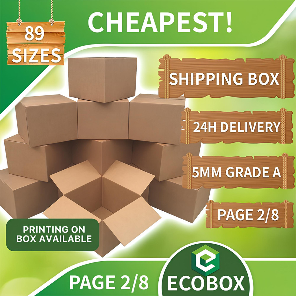 EcoBox - Carton box Small Medium Packing Box Packaging Paper Box Kotak ...