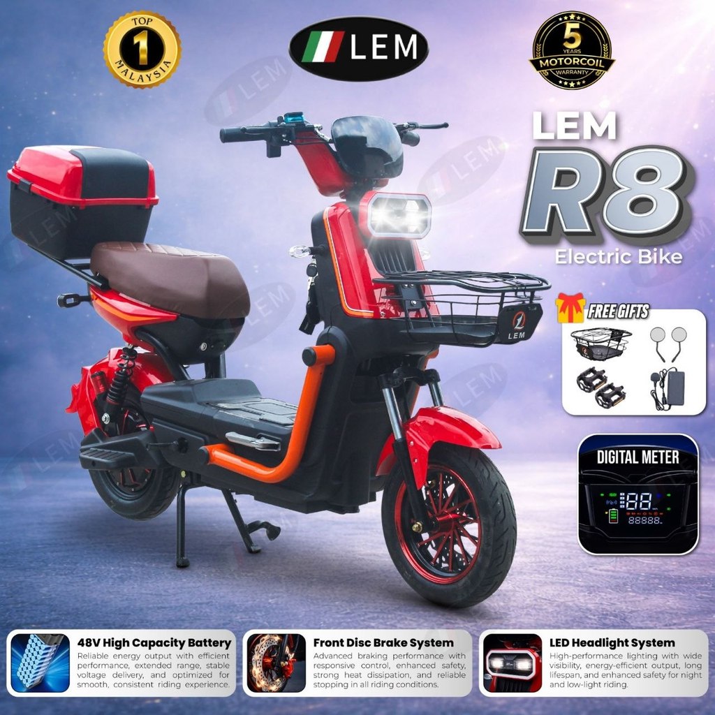 ★LEM★ 2026 ELECTRIC SCOOTER RECHARGEABLE BASIKAL ELEKTRIK DEWASA ...