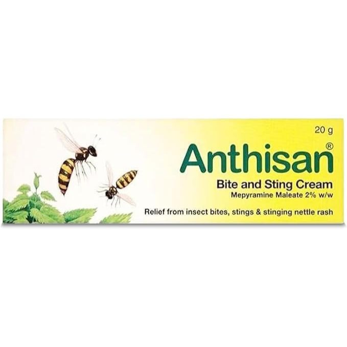 Anthisan Bite & Sting Cream 20g, relief from insect bites, stings ...