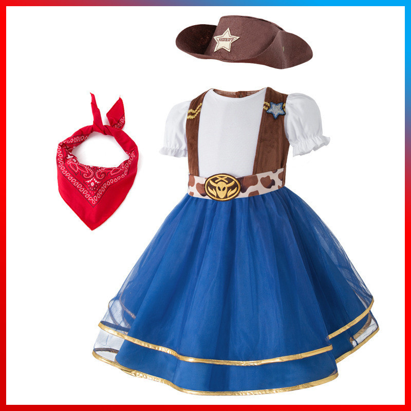 strapless open back dress Jessie Toy Story Cowgirl Costume Dress & Headband – Fox Baby & Co