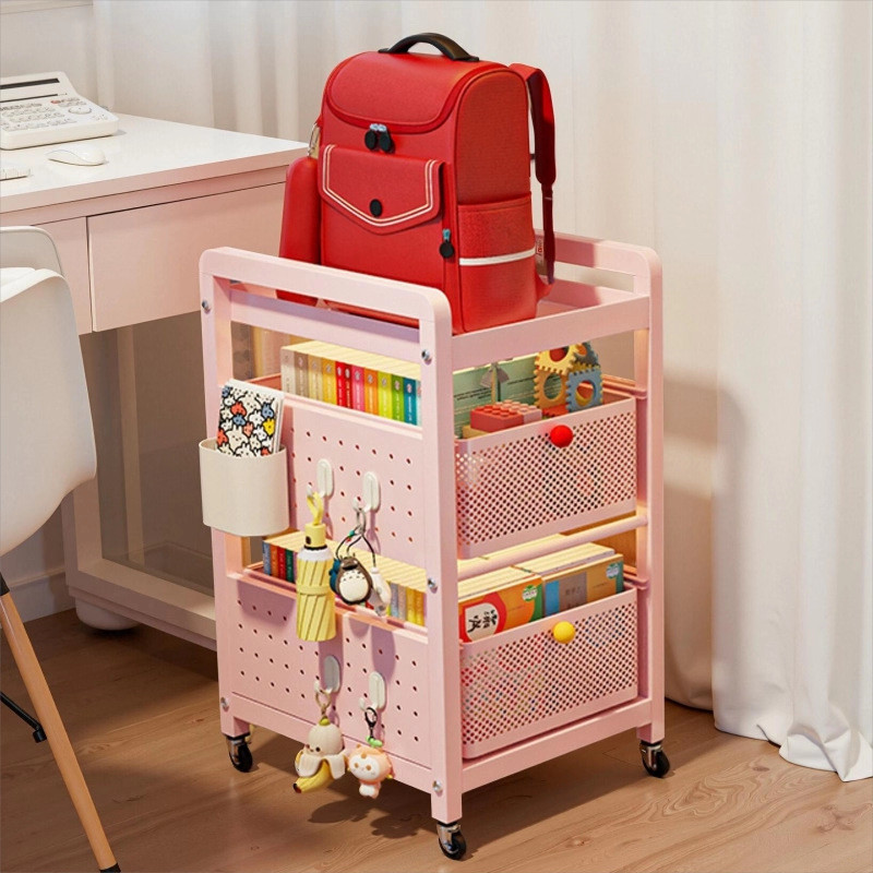 School Bag Storage Rack Multi-layer Under Desk Organizer Movable ...