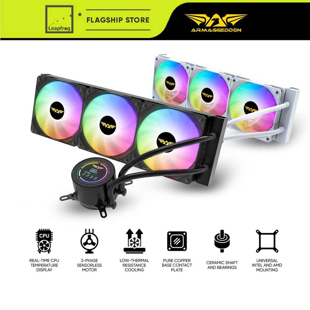 Armaggeddon AIO Liquid CPU Cooler ARGB 360mm | Deep Freeze ADV A360 ...