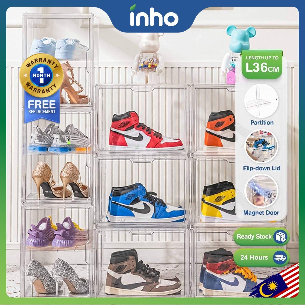 INHO L27/36cm (1-3pcs/set) Acrylic Collection Display Box Shoes ...