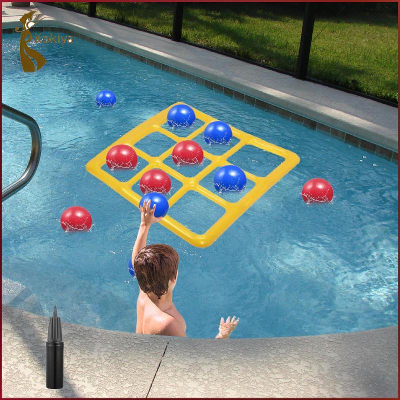 [kokiya] Tic TAC Toe Inflatable Pool Toy Floats Toy Interactive with 10 ...