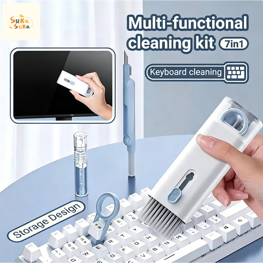 7 In 1 Keyboard Cleaning Kit Mini Desktop Sweep Laptop Screen Cleaner ...