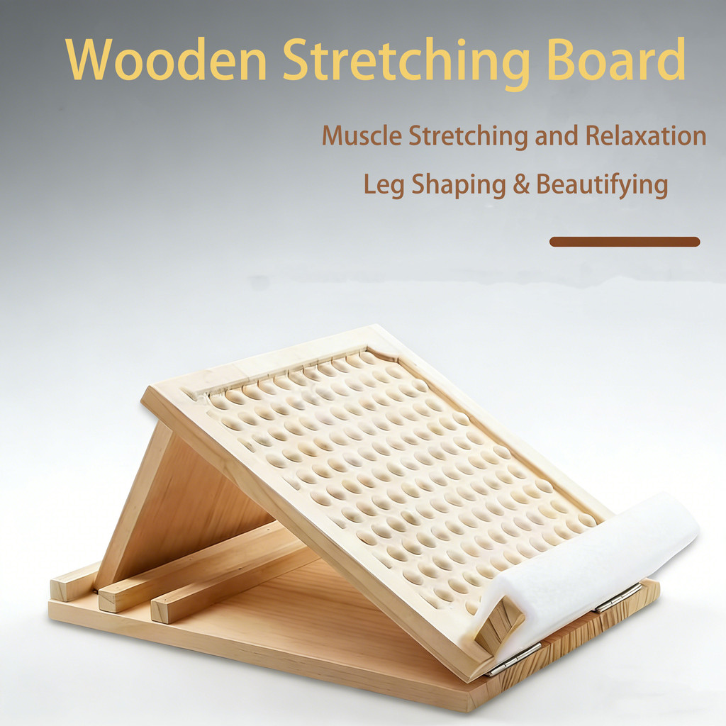 4/8 levels Adjustable Solid Wood Stretching Board Standing Stretching ...