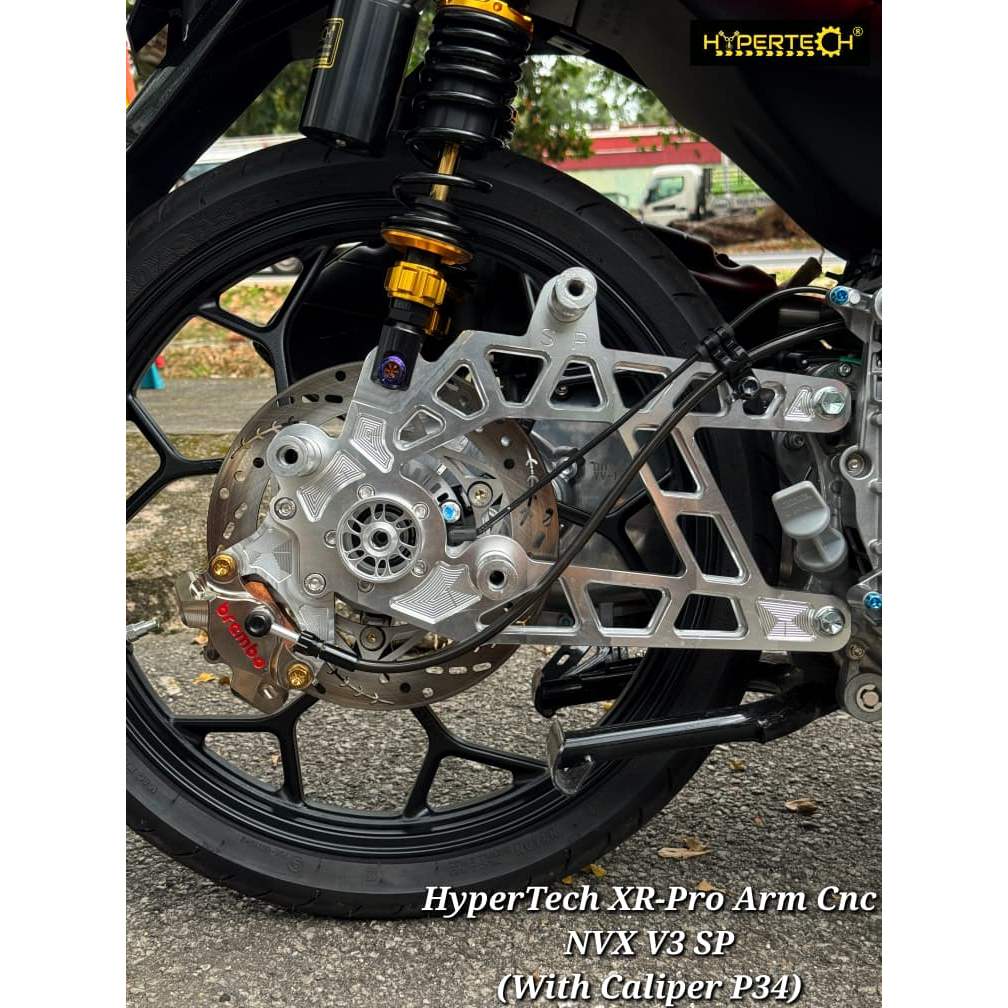 HYPERTECH XR-PRO ARM CNC NVX V3 ABS NMAX V2/V3 NVX V3 SP SILVER BLACK ...