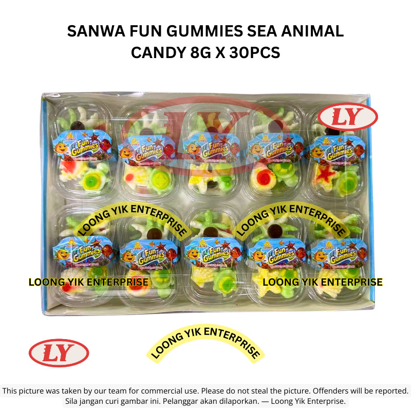 Sanwa Fun Gummies Sea Animal Candy 8g X 30pcs | Shopee Malaysia