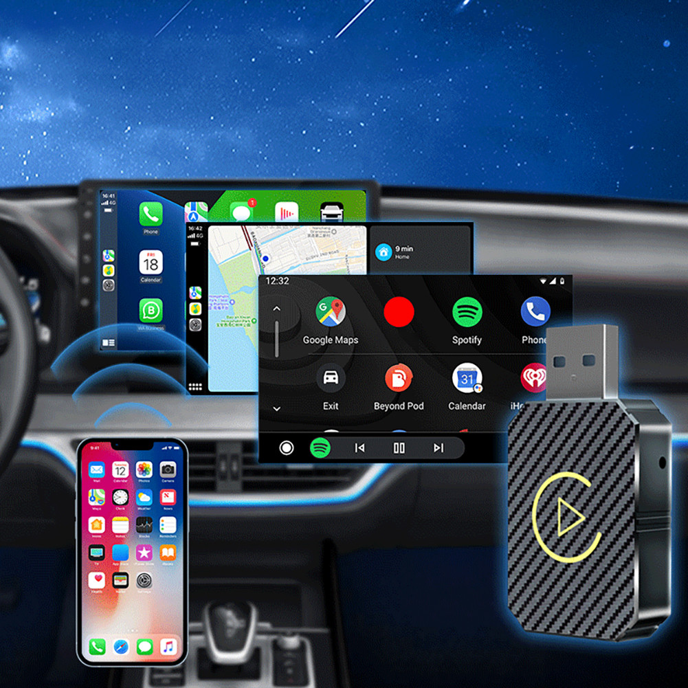 Wireless Carplay Android Auto Adapter Plug&Play Smart AI Box CarPlay AI ...