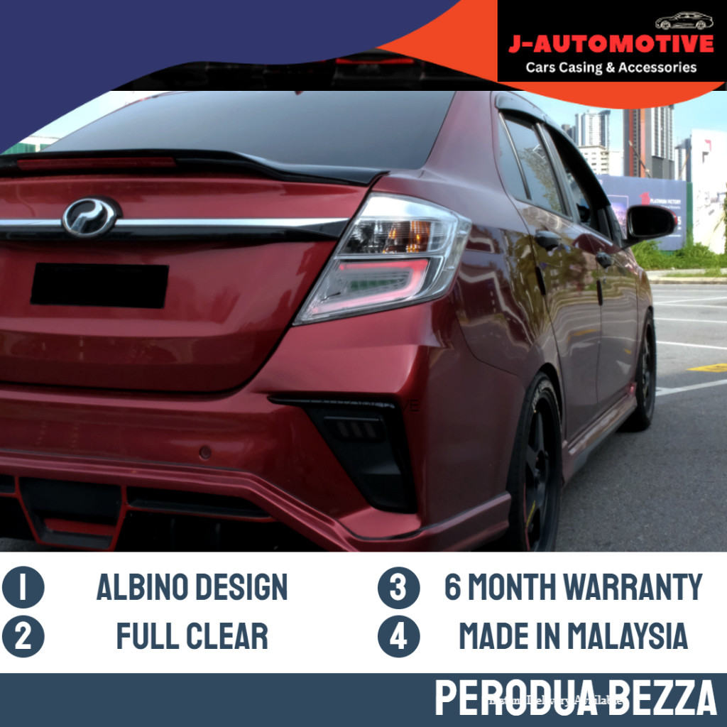 Perodua Bezza Tail Lamp Full Clear Albino white 1 set 2 pcs OEM ...