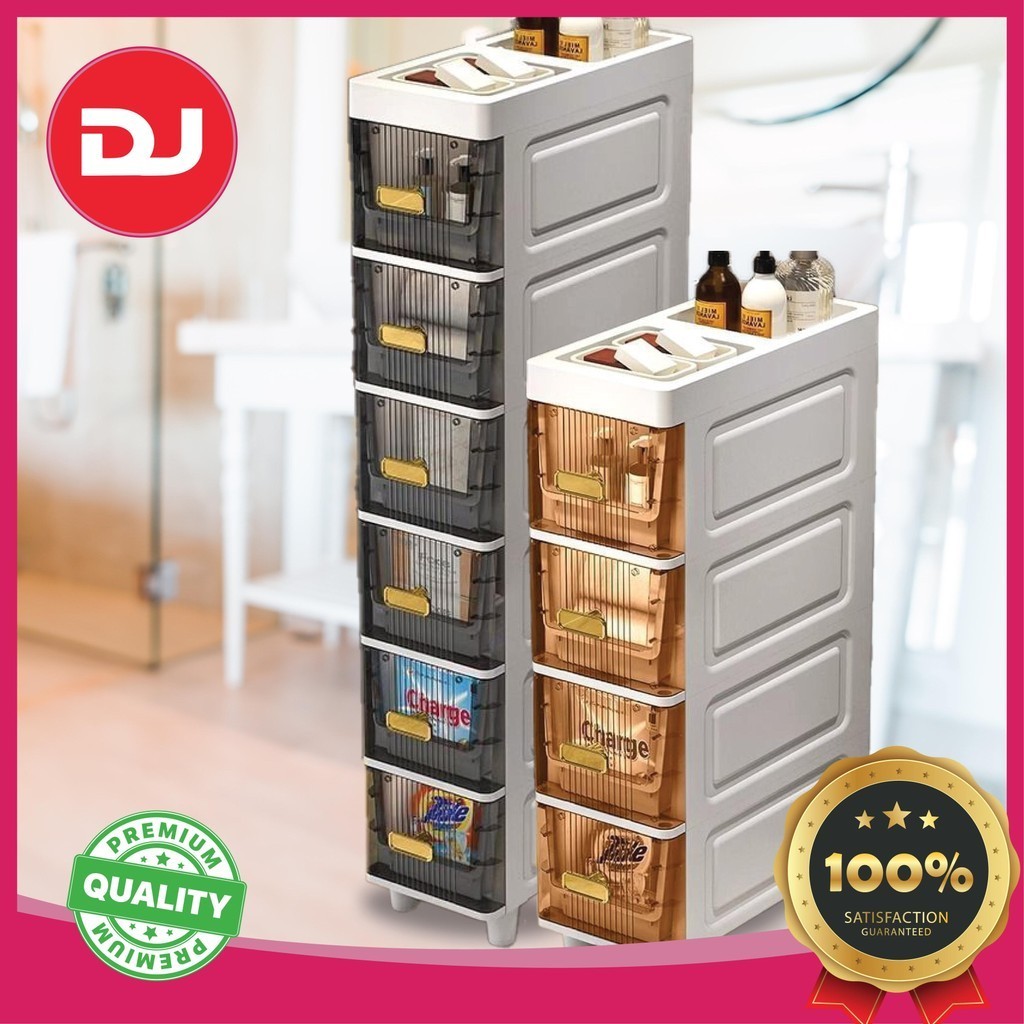 【DJ】18CM (4-6 Layers) Multipurpose Transparent Waterproof Drawer ...
