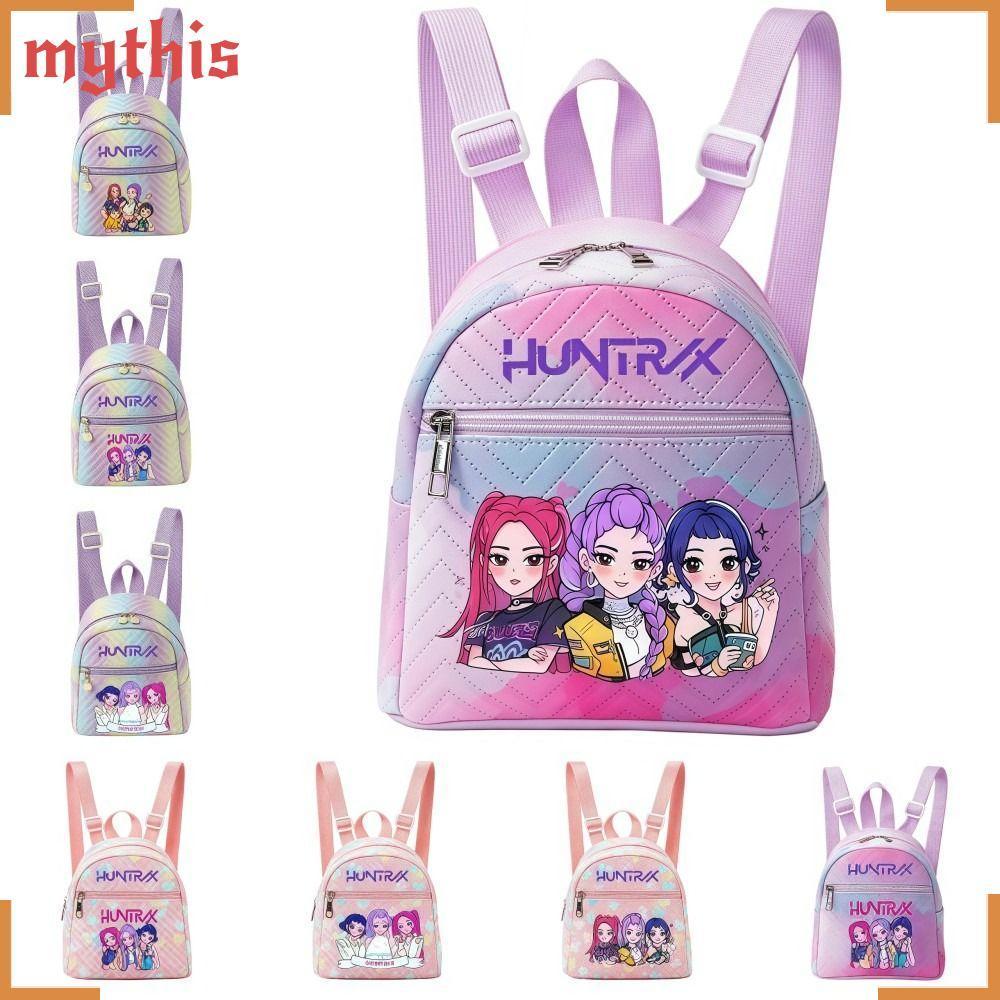 MYTHIS Kpop Demon Hunters Backpack Character Print Rumi Mira Zoey Mini ...