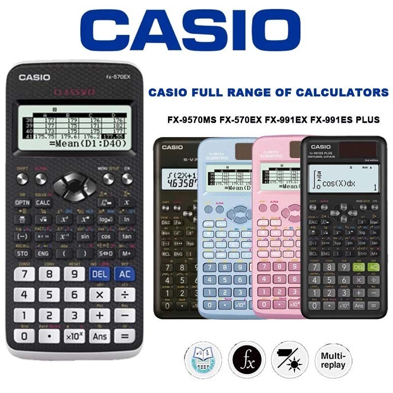 Scientific Calculator Fx-570EX CASIO Kalkulator Sains Science ...