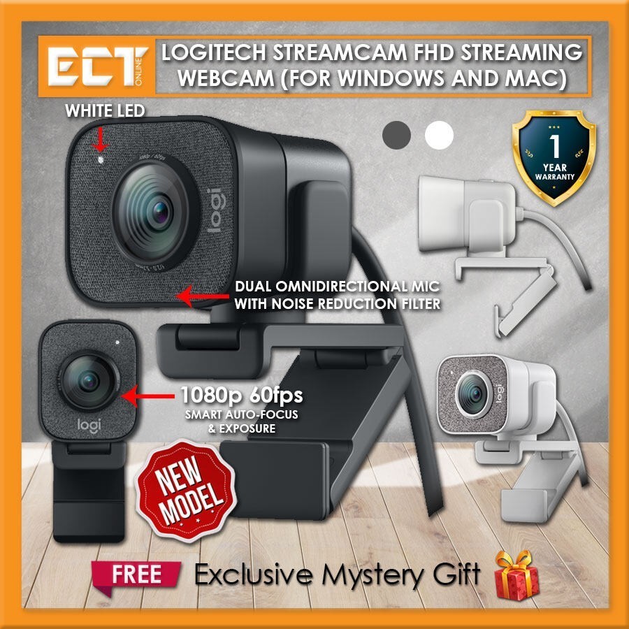 Logitech StreamCam 1080p/60 fps FHD Streaming Webcam (Support Windows ...