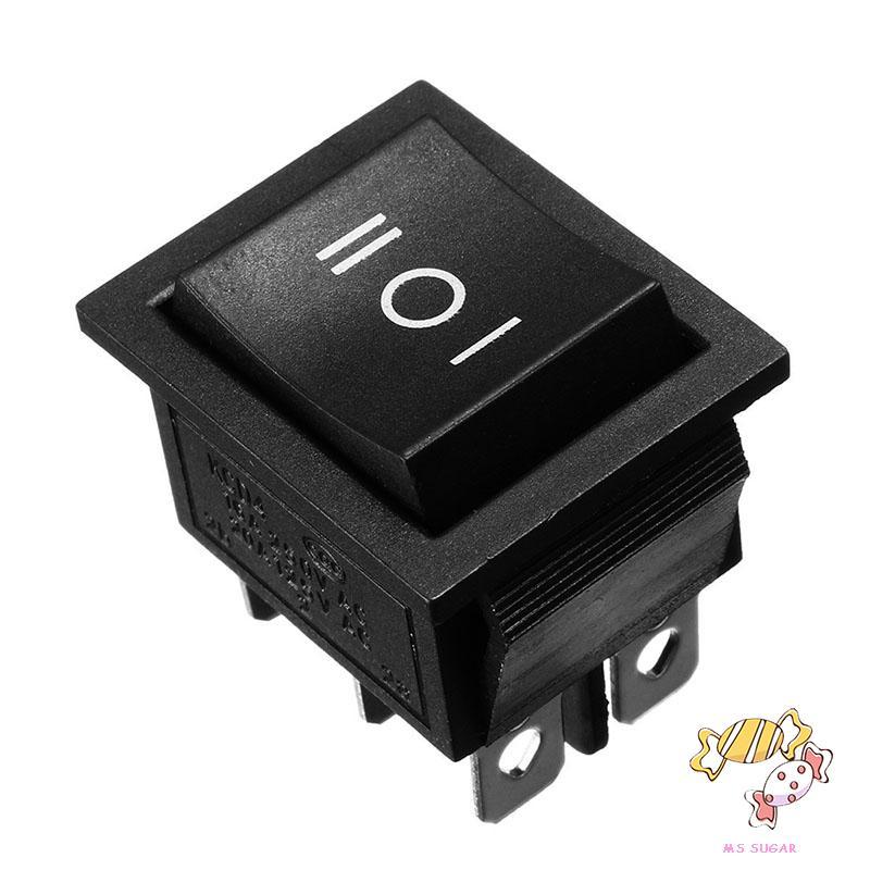 6 Pin 3 Position Boat On-Off-On Momentary Rocker Switch DPDT 16A 250V ...