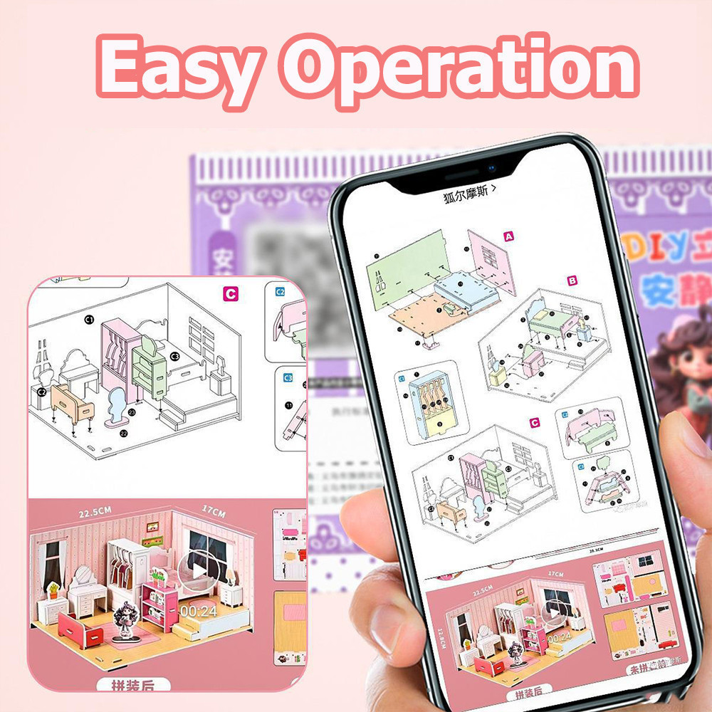 3D DIY Building Puzzle Toy House Jigsaw Puzzle Children Play Art ...