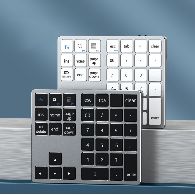 35-Key Dual Mode Numeric Keyboard Silent Wireless Keyboard for Mobile ...