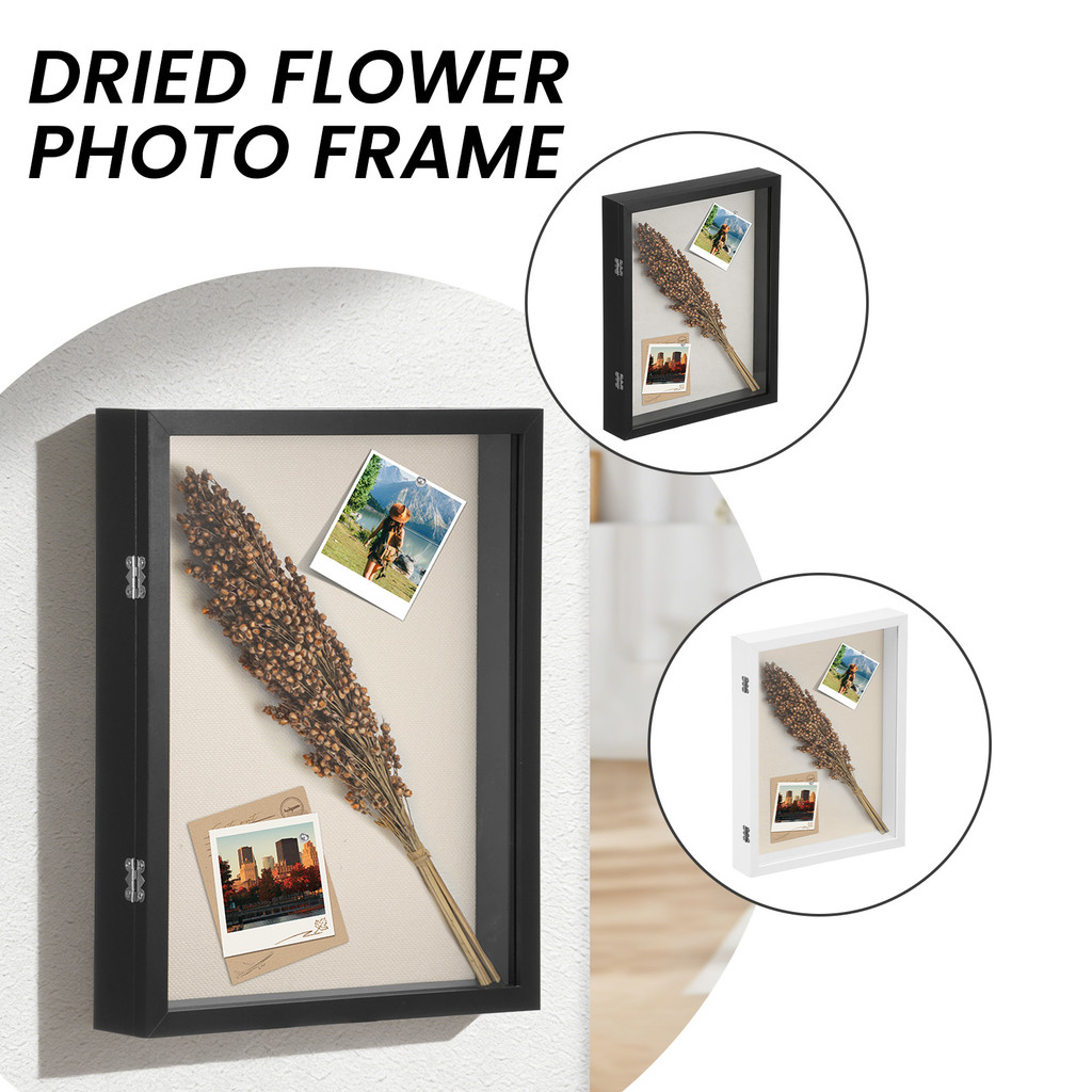 Magnetic Shadow Box Frame Front Open Photo 3D Itme Display Case with ...