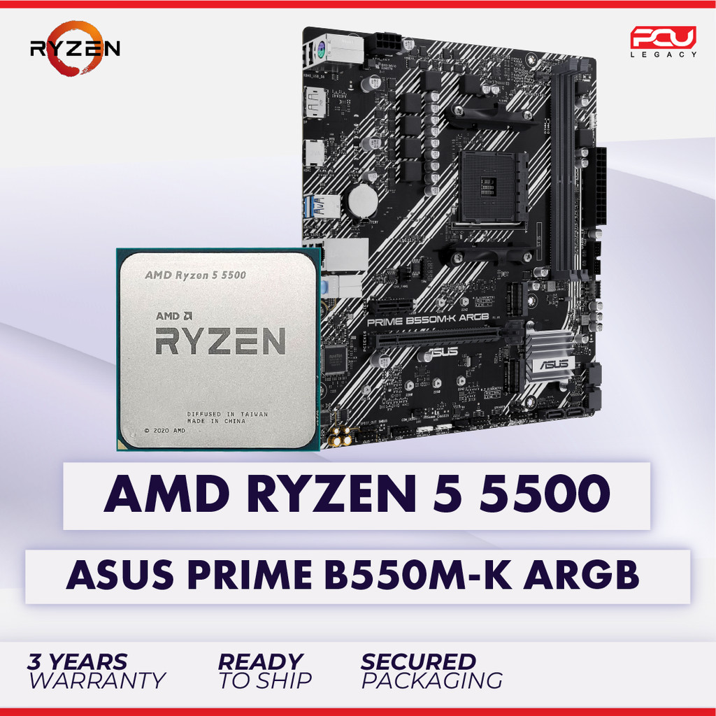 AMD RYZEN 5 5500 AM4 PROCESSOR TRAY UNIT (3 YEARS WARRANTY