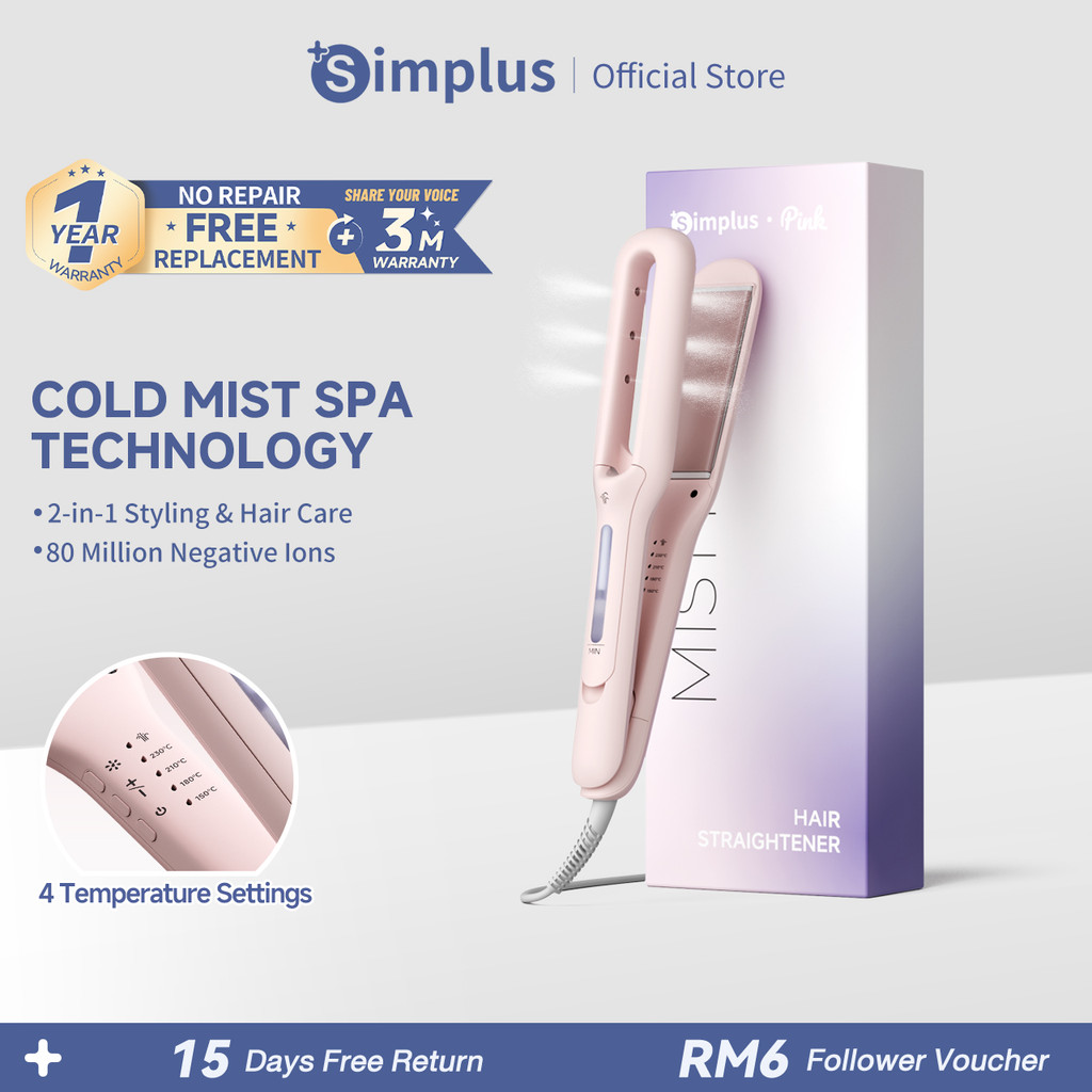 【Simplus Series】Simplus Cold Mist Hair Straightener Iron丨80 Million ...