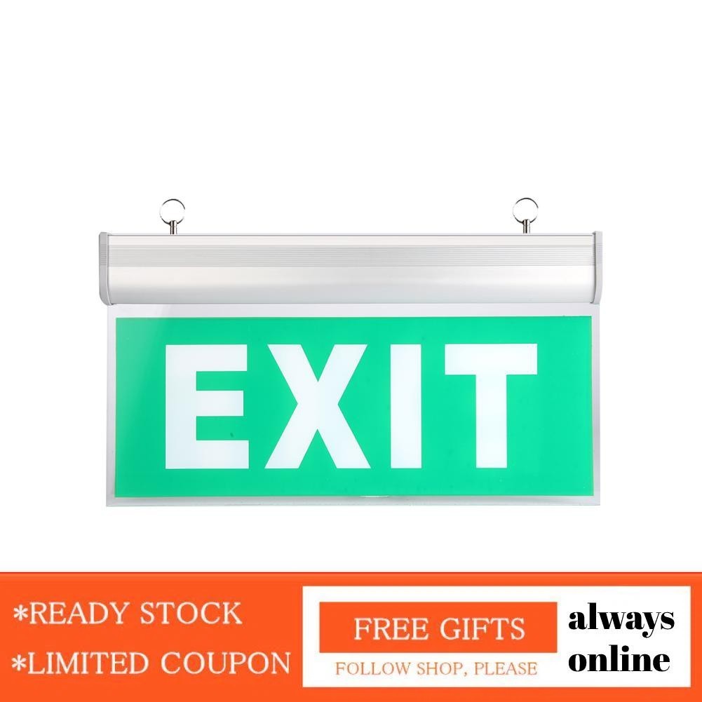 Alwaysonline Lighting LED Emergency Exit Sign Acrylic 12 LEDs Wear ...
