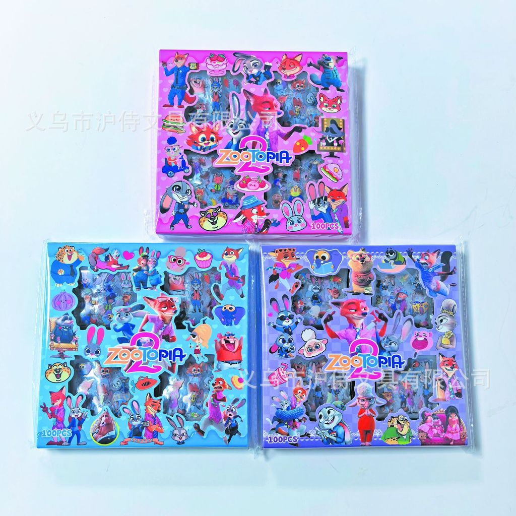 Crazy Zoo 100 Stickers Gift Box Cartoon Stickers Waterproof Stickers ...