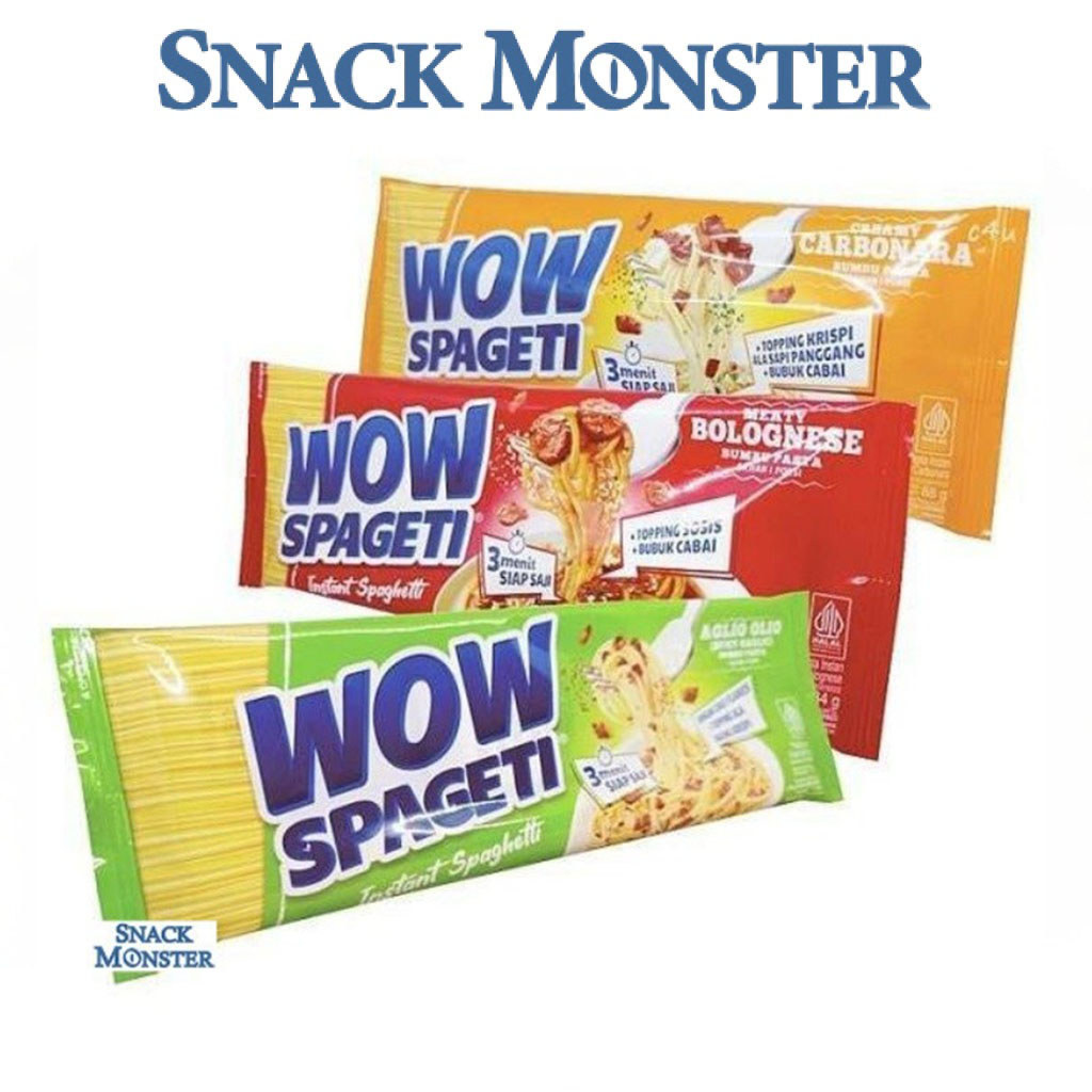 Wow Instant Spaghetti Bolognese Carbonara - Netto 84 gr | Shopee Malaysia