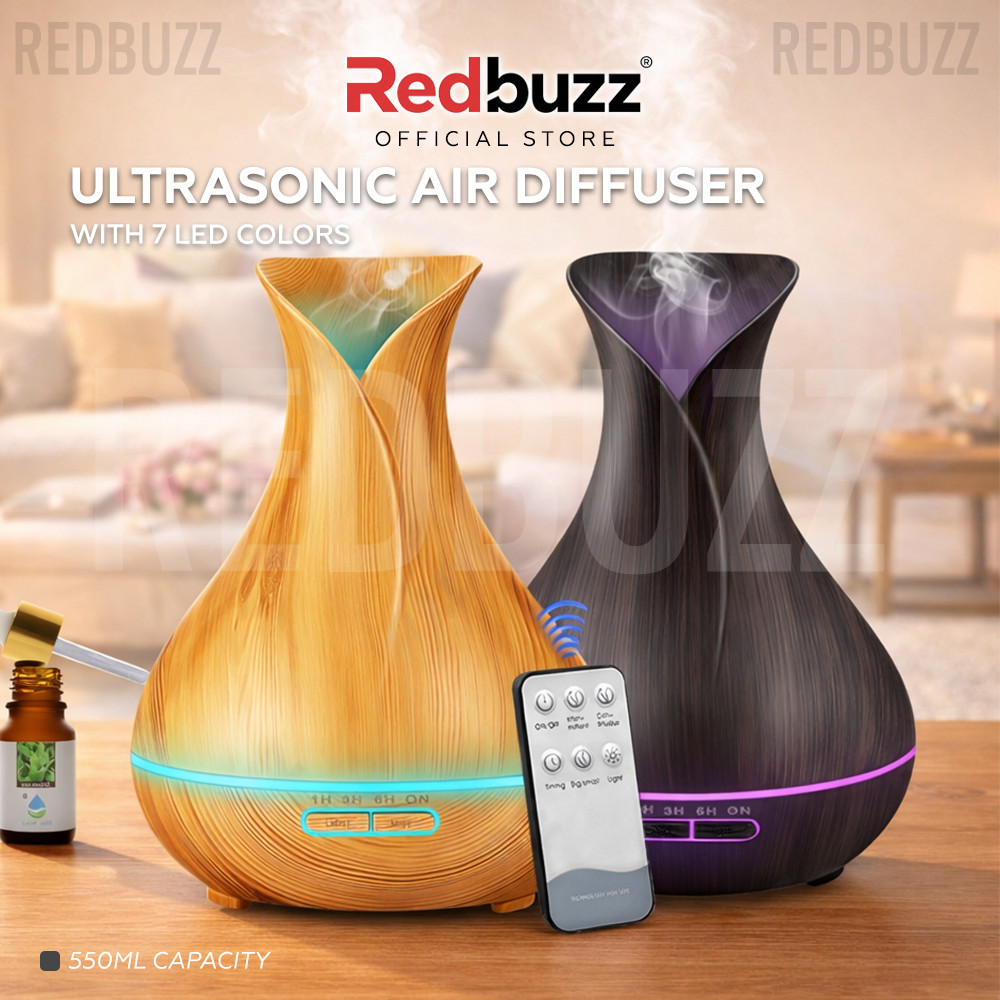 REDBUZZ Ultrasonic Air Diffuser Aroma Diffuser Mist Air Humidifier Air ...