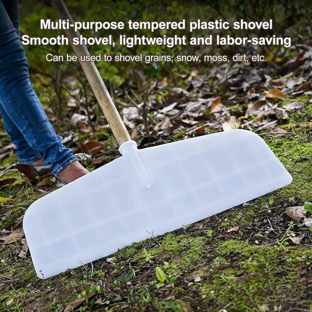 YR Thick Tempered Plastic Push Board Scraper Grain Sun Rake Snow Shovel ...