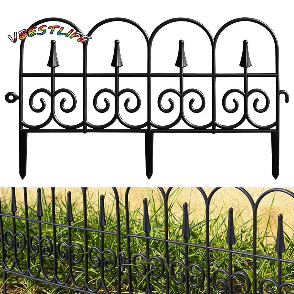 VBESTLIFE Decorative Garden Fence Insert 6 Pack Rustproof Plastic ...