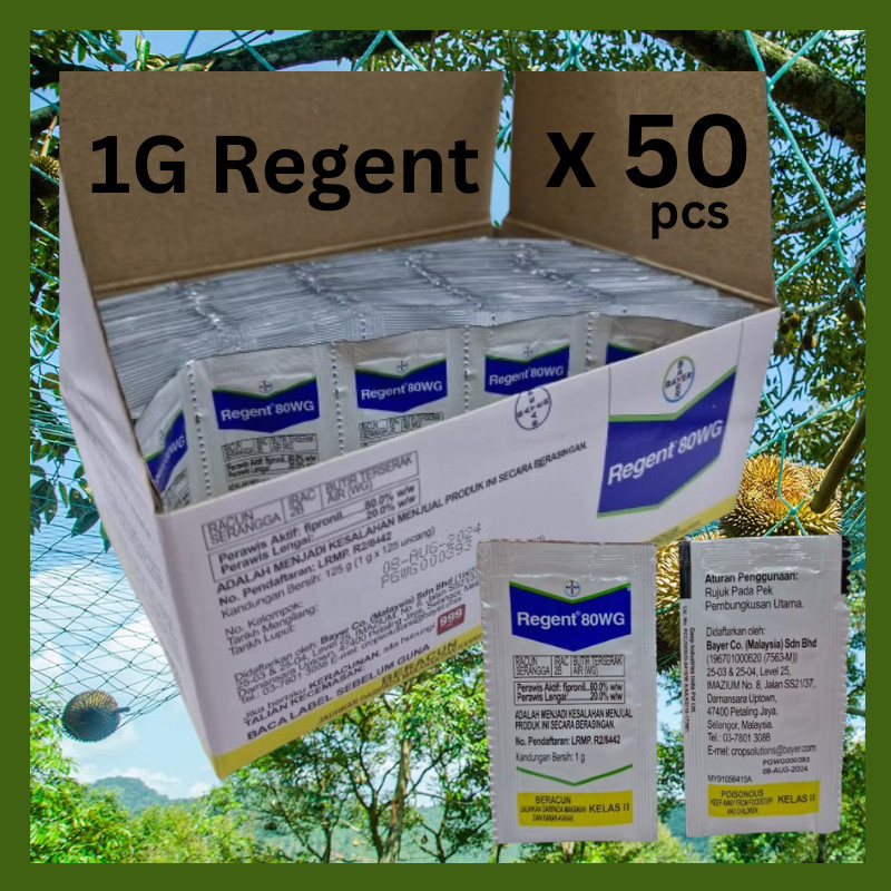(50 PCS x 1G) REGENT 80WG BAYER Racun Fipronil Anai-anai Kutu Ulat kuat ...