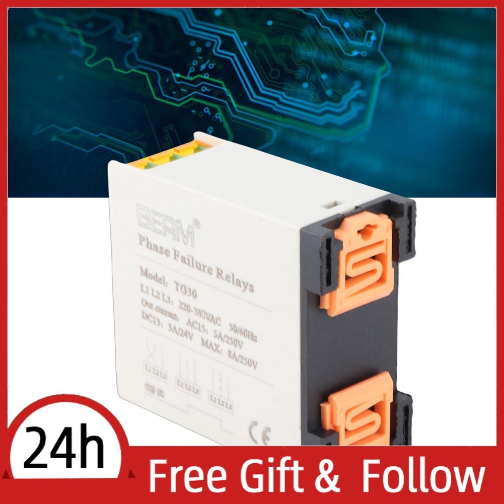 [Ready Stock] TG30 3-Phase Phase Sequence Relay Failure Loss Protection ...