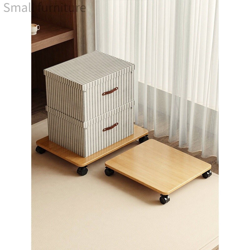 Mobile Storage Box Base with Casters Desktop Printer Stand Wooden ...