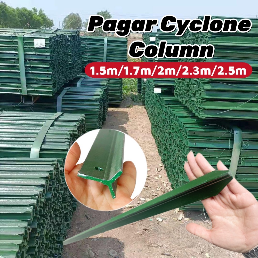 Fence Column Pagar Cyclone Column Triangular Pointed Solid Iron Column ...