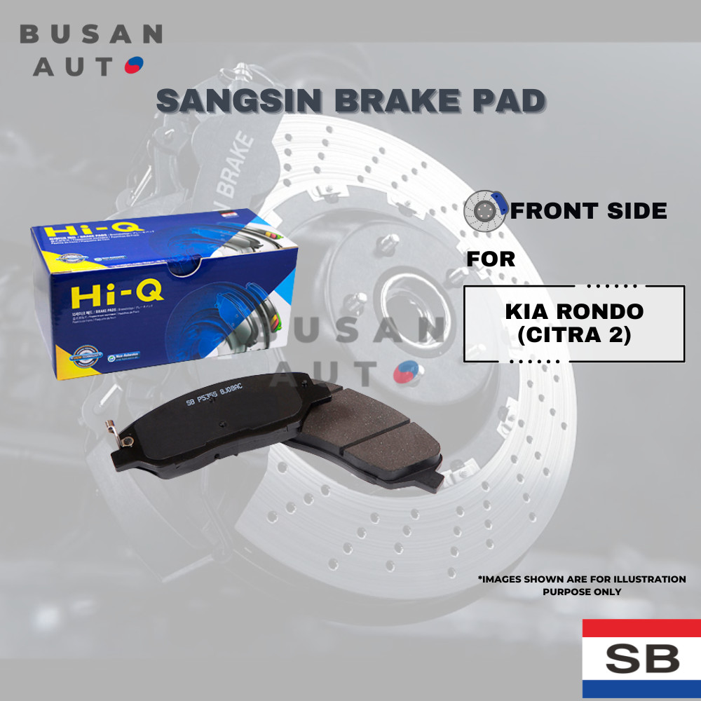Kia Rondo / Citra 2 Sangsin Front / Rear Brake Pad Set – 4 Pieces ...