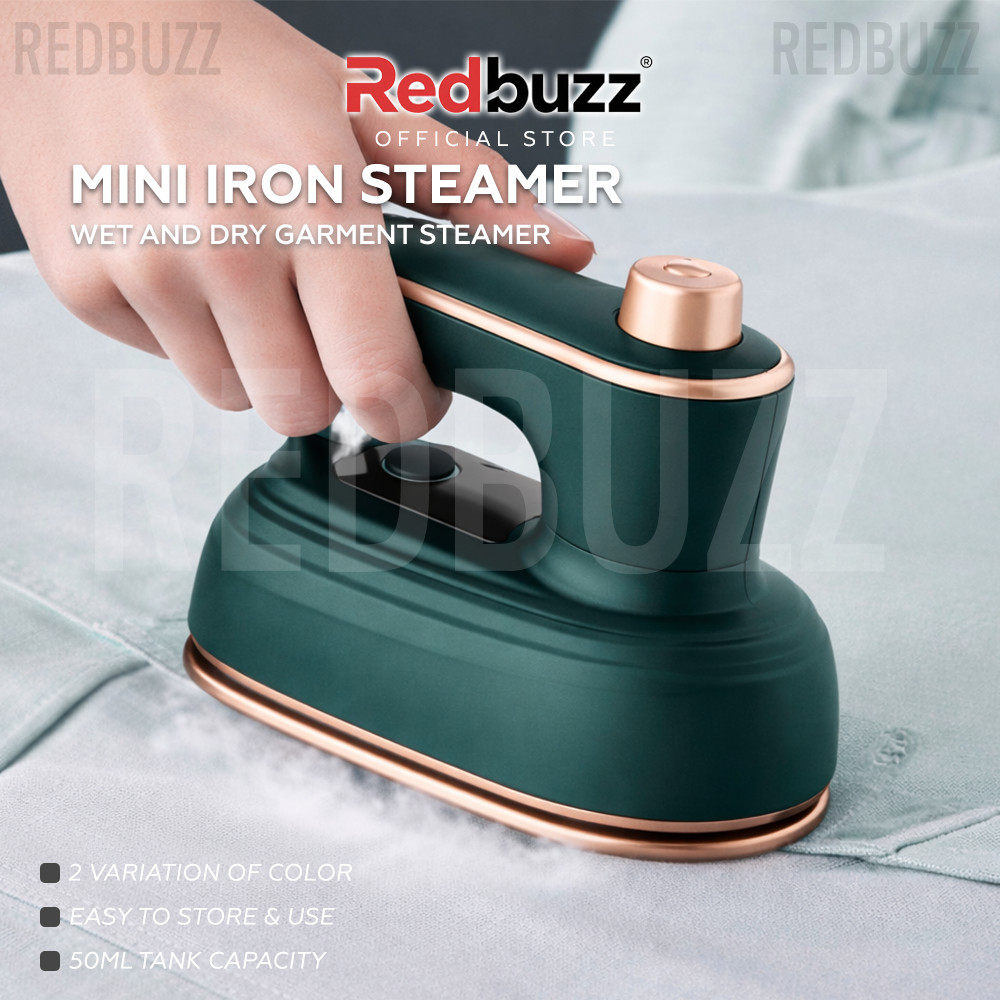 REDBUZZ Mini Iron Steamer Portable Handheld Steamer Iron Wet And Dry ...