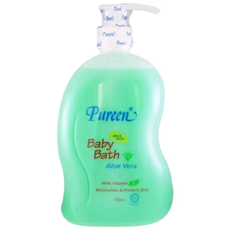 Pureen Baby Bath Aloe Vera 750ml Dengan Vitamin A Melembapkan ...
