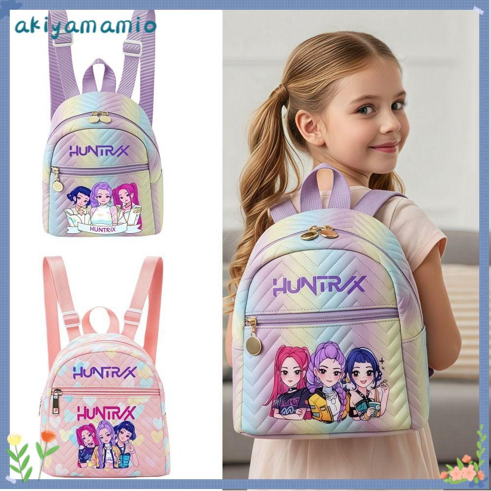AKIYAMAMIO Kpop Demon Hunters Backpack, Character Print Cartoon Girls ...