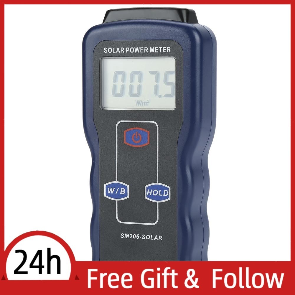 Digital Solar Power Meter Sun Light Radiation Measuring Testing ...