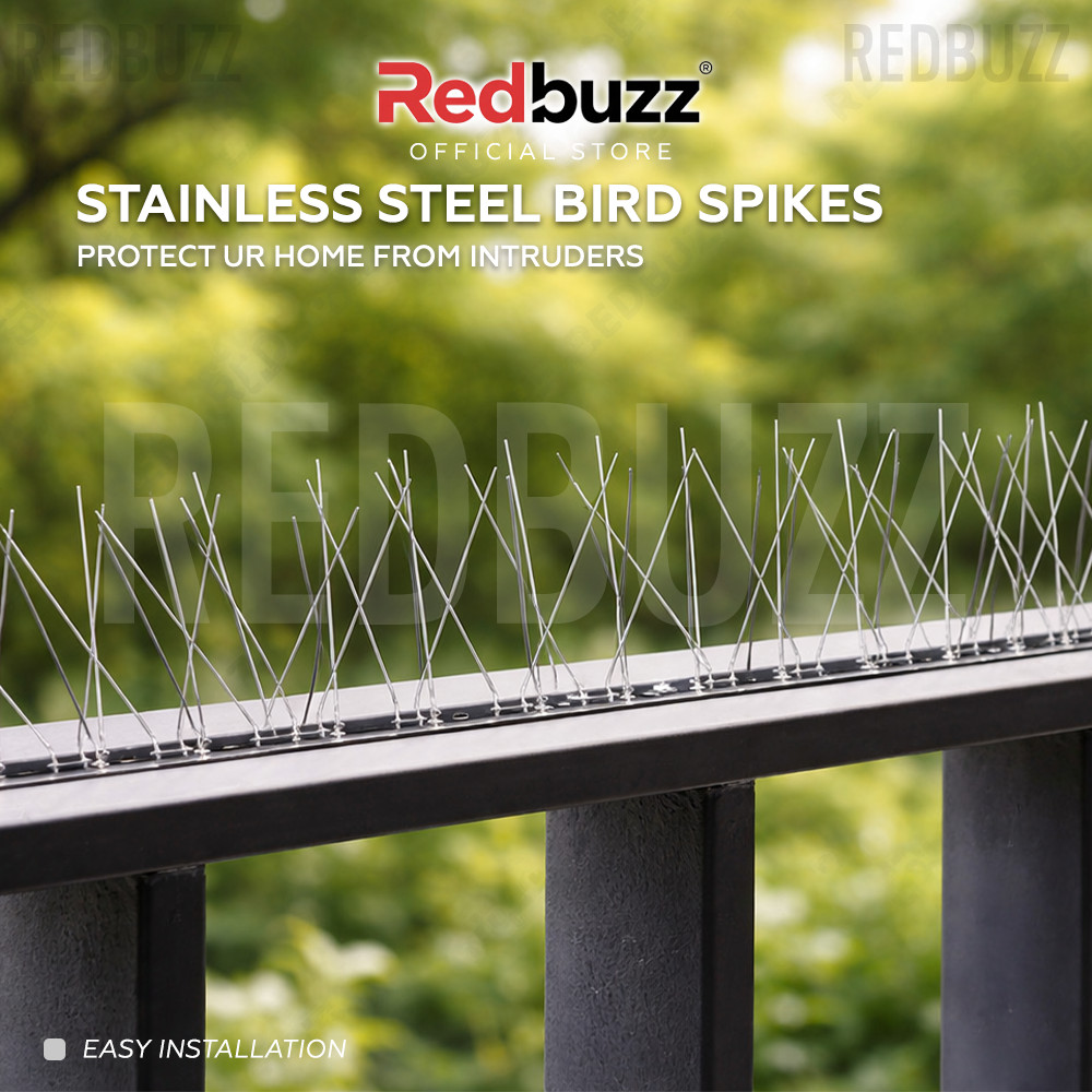 REDBUZZ Bird Spikes with Stainless Steel Base,Durable Bird Small Bird ...