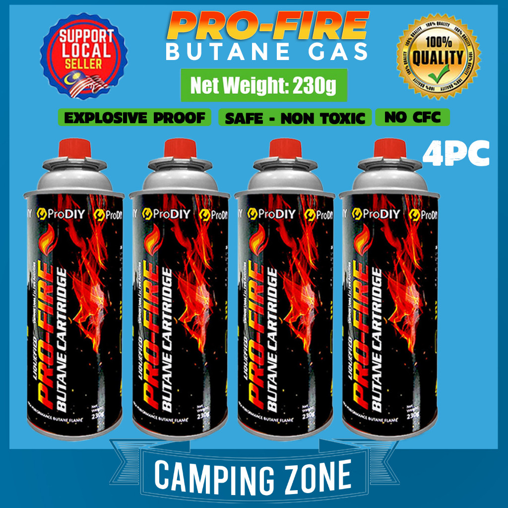 4PCS BUTANE CARTRIDGE PORTABLE BUTANE STOVE OUTDOOR CAMPING 230G ...