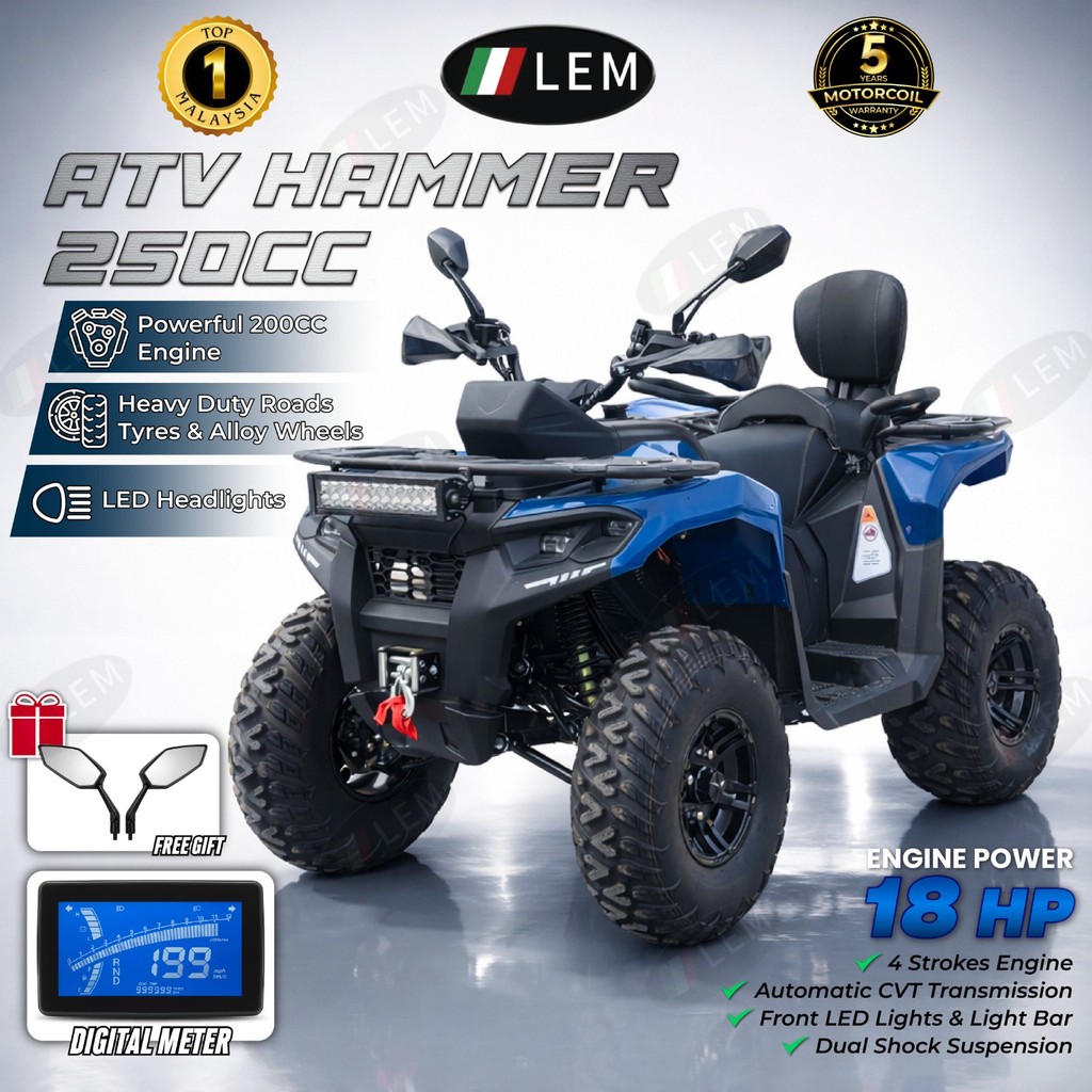NEW MODEL 2026 ATV HAMMER 250CC UNTUK KEGUNAAN KEBUN | Shopee Malaysia