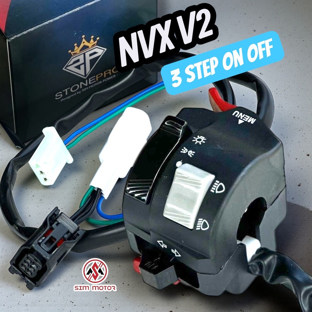STONEPRO NVX V2 SWITCH ON OFF 3 STEP LEFT HAND PLUG AND PLAY AEROX V2 ...