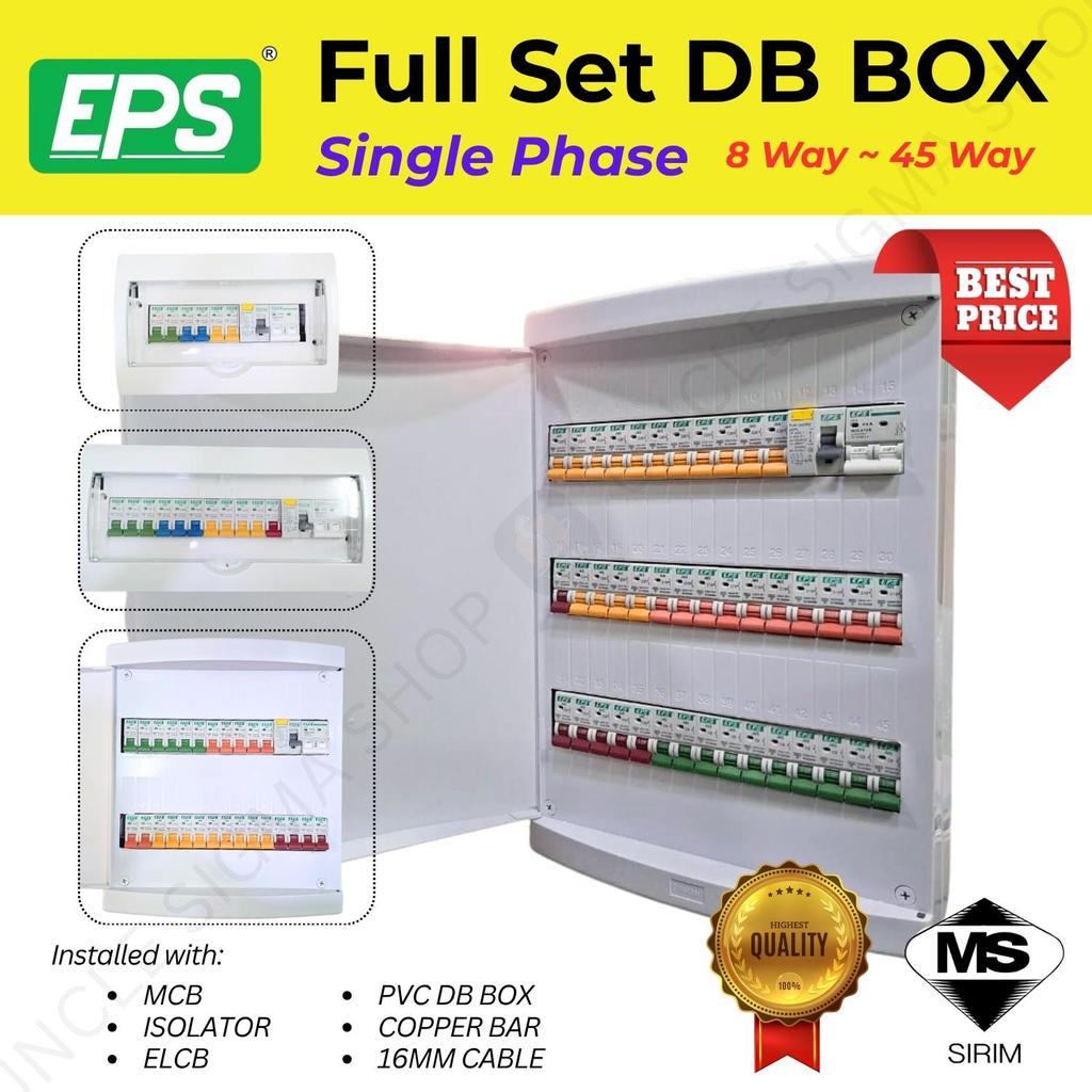 [Full Set] Complete DB Box Single Phase 40A /63A 2 Pole MCB ELCB ...