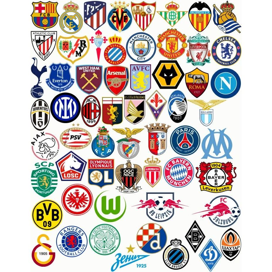 DTF stickers, football club logos, Custom logos, DTF iron-on screen ...