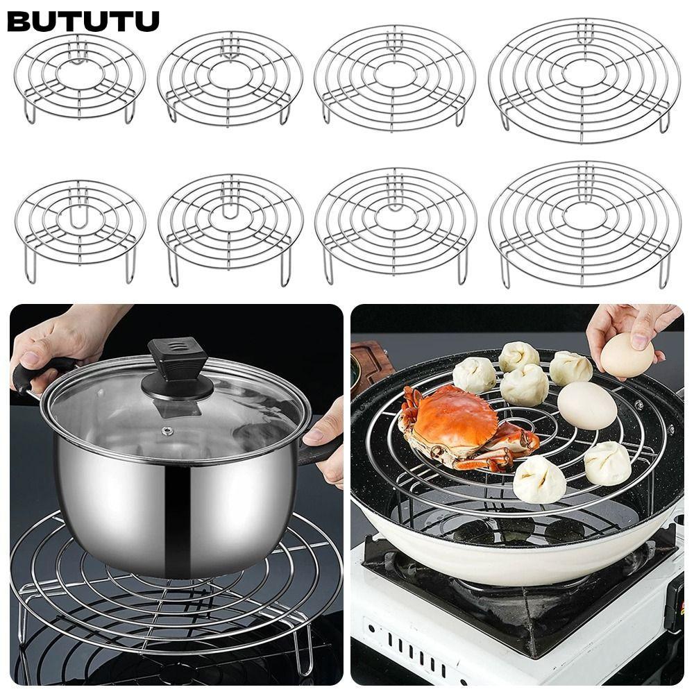 BUTUTU Steamer Rack, 304 Stainless Steel Round Pot Steaming Tray ...