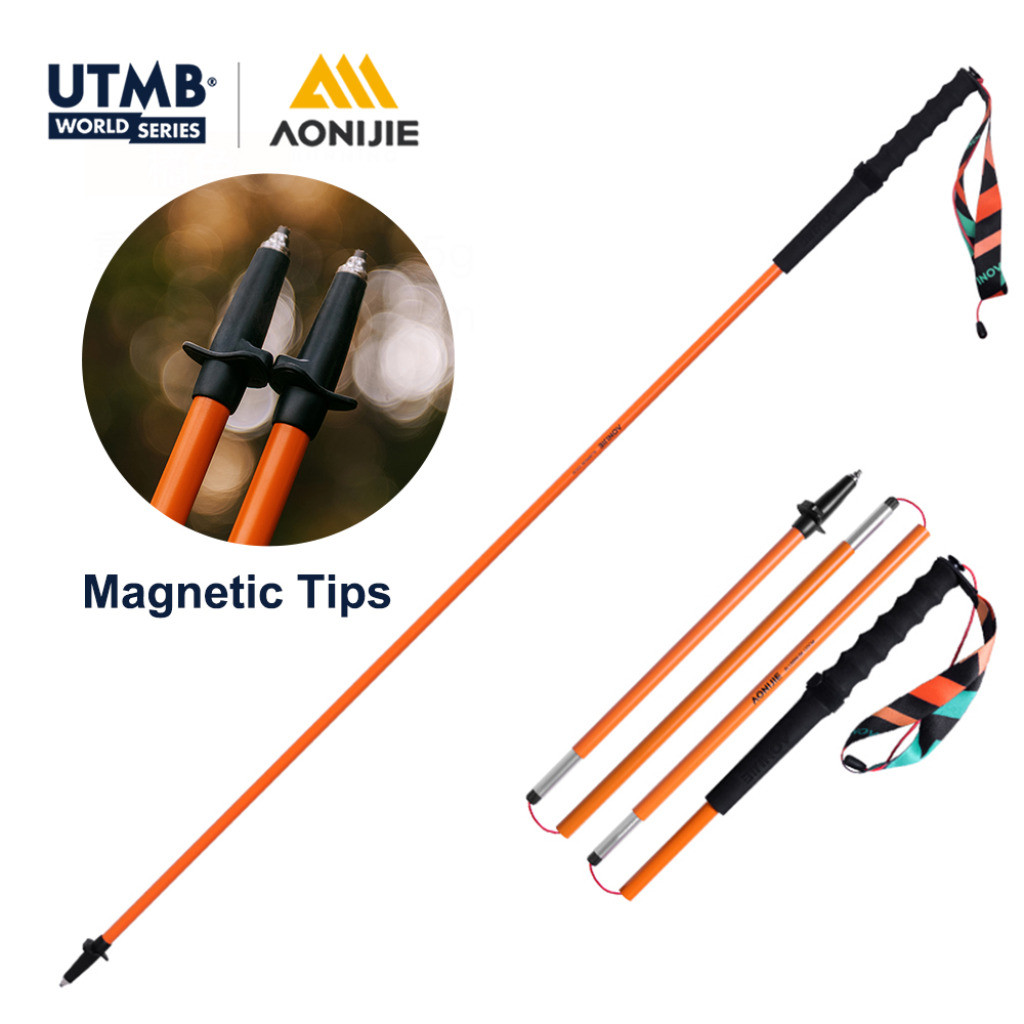 AONIJIE 2PCS E4216 Trekking Pole for Hiking Stick Foldable Heavy Duty ...